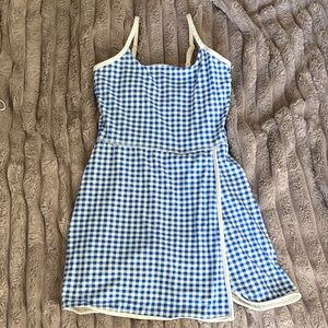Blue and White Checkered Dress